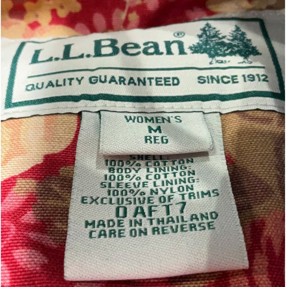 L.L. Bean Floral Corduroy Barn Jacket - Picture 6 of 6